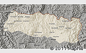 Shaded Relief Map of Mong Yang, darken, semi-desaturated