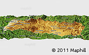 Physical Panoramic Map of Mong Yang, satellite outside