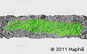 Political Panoramic Map of Mong Yang, desaturated