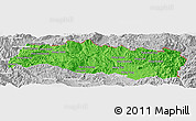 Political Panoramic Map of Mong Yang, lighten, desaturated