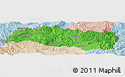 Political Panoramic Map of Mong Yang, lighten