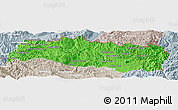 Political Panoramic Map of Mong Yang, lighten, semi-desaturated