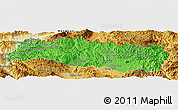Political Panoramic Map of Mong Yang, physical outside