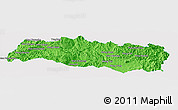 Political Panoramic Map of Mong Yang, single color outside