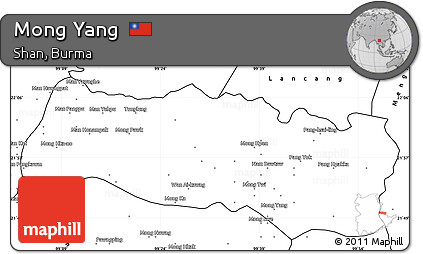 Blank Simple Map of Mong Yang