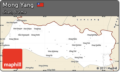Classic Style Simple Map of Mong Yang