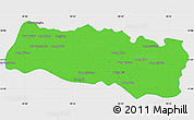 Political Simple Map of Mong Yang, single color outside