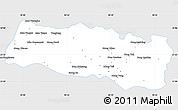 Silver Style Simple Map of Mong Yang, single color outside