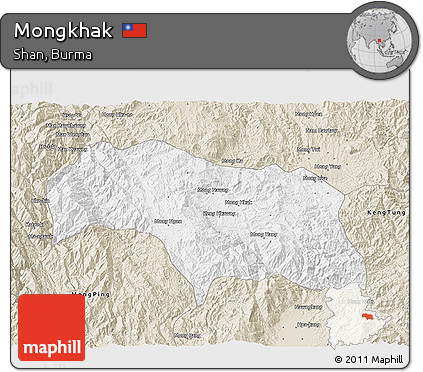 Classic Style 3D Map of Mongkhak