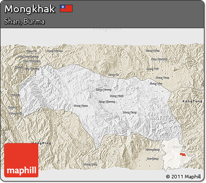 Classic Style 3D Map of Mongkhak