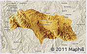 Physical 3D Map of Mongkhak, shaded relief outside
