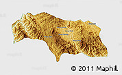 Physical 3D Map of Mongkhak, single color outside