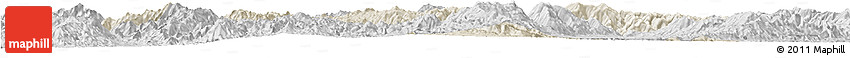 Shaded Relief Horizon Map of Mongkhak, desaturated