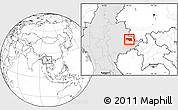 Blank Location Map of Mongkhak, highlighted country
