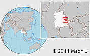 Gray Location Map of Mongkhak, highlighted parent region