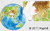 Physical Location Map of Mongkhak, highlighted country