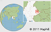 Savanna Style Location Map of Mongkhak, highlighted country