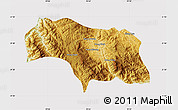 Physical Map of Mongkhak, cropped outside