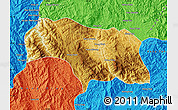 Physical Map of Mongkhak, political outside