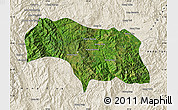 Satellite Map of Mongkhak, shaded relief outside