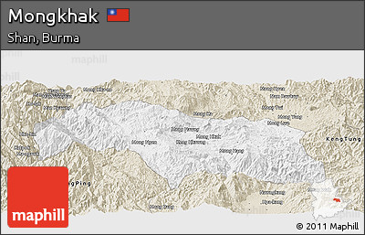 Classic Style Panoramic Map of Mongkhak