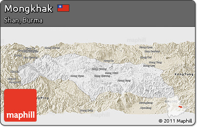 Classic Style Panoramic Map of Mongkhak