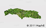 Satellite Panoramic Map of Mongkhak, cropped outside