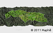 Satellite Panoramic Map of Mongkhak, darken, semi-desaturated