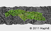 Satellite Panoramic Map of Mongkhak, desaturated