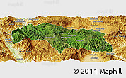 Satellite Panoramic Map of Mongkhak, physical outside