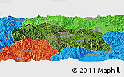 Satellite Panoramic Map of Mongkhak, political outside