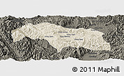 Shaded Relief Panoramic Map of Mongkhak, darken