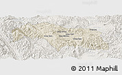 Shaded Relief Panoramic Map of Mongkhak, lighten