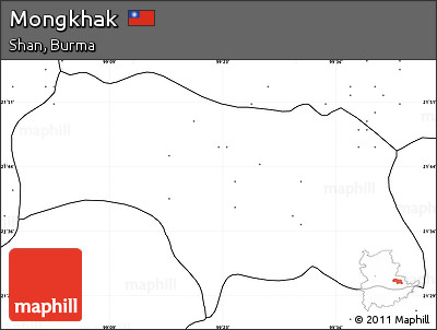 Blank Simple Map of Mongkhak, no labels