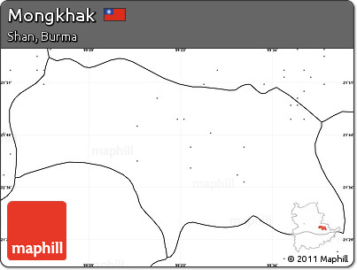 Blank Simple Map of Mongkhak, no labels