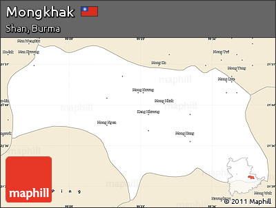 Classic Style Simple Map of Mongkhak