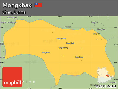 Savanna Style Simple Map of Mongkhak