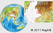 Physical Location Map of Nampan, highlighted country