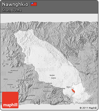 Gray 3D Map of Nawnghkio