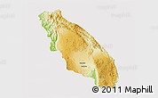 Physical 3D Map of Nawnghkio, cropped outside
