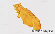 Political 3D Map of Nawnghkio, cropped outside