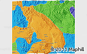 Political 3D Map of Nawnghkio