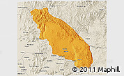 Political 3D Map of Nawnghkio, shaded relief outside