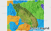 Satellite 3D Map of Nawnghkio, political outside