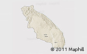 Shaded Relief 3D Map of Nawnghkio, single color outside