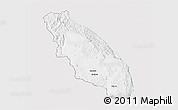 Silver Style 3D Map of Nawnghkio, single color outside