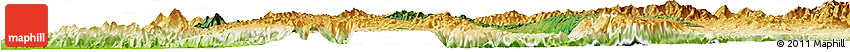Satellite Horizon Map of Nawnghkio, physical outside