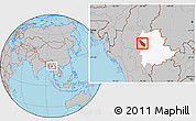 Gray Location Map of Nawnghkio, highlighted parent region
