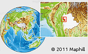 Physical Location Map of Nawnghkio, highlighted parent region