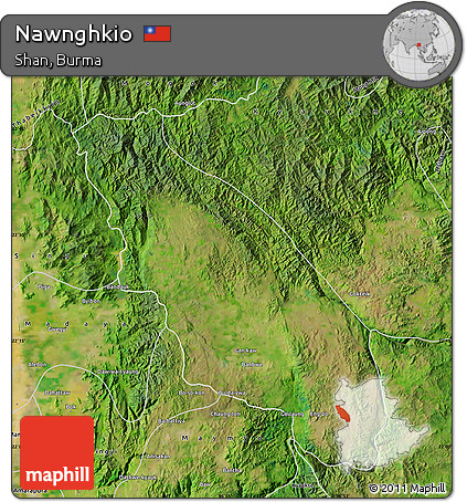 Satellite Map of Nawnghkio